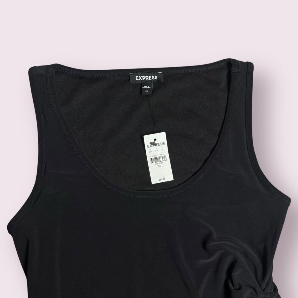 NWT Express Ruched Side Drawstring Bodycon Mini Dress - Picture 6 of 6